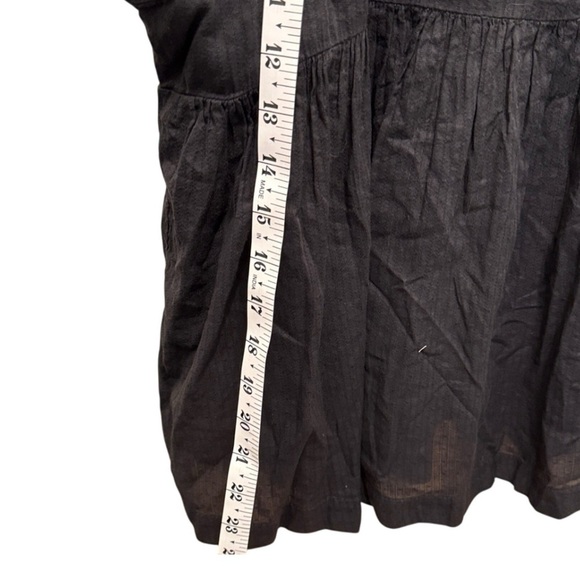 Lucky Brand Grayish/ Black Blouse with White Embroidery Flutter Sz XXL - Picture 10 of 13